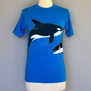 Vintage 90s Orca Whales Tee, 1990s Marine World